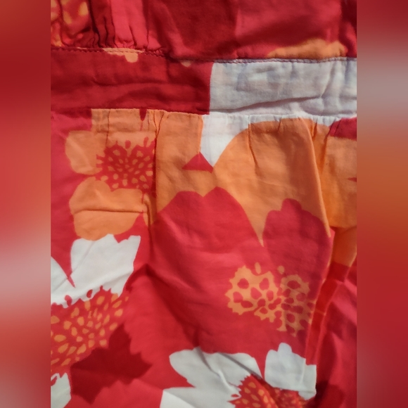 Vintage Aeropostale lg super cute orange pink and white floral tank - Picture 2 of 5